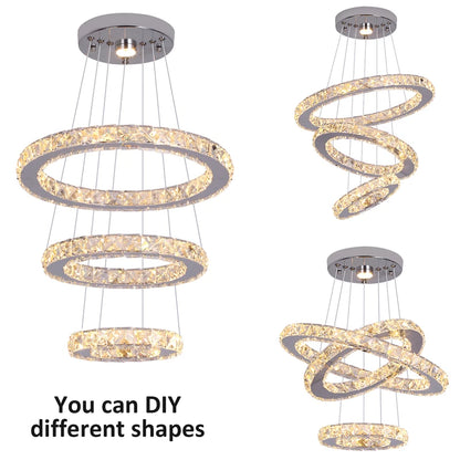 Infinity Glow Modern Rings Chandelier