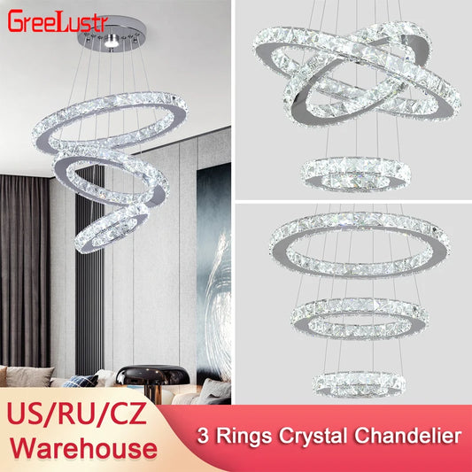 Infinity Glow Modern Rings Chandelier