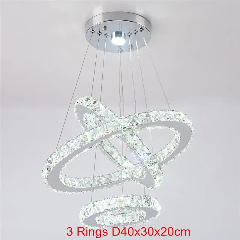 Infinity Glow Modern Rings Chandelier