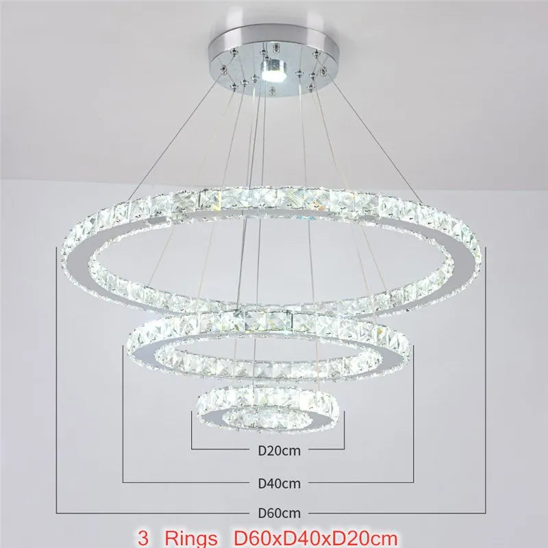 Infinity Glow Modern Rings Chandelier