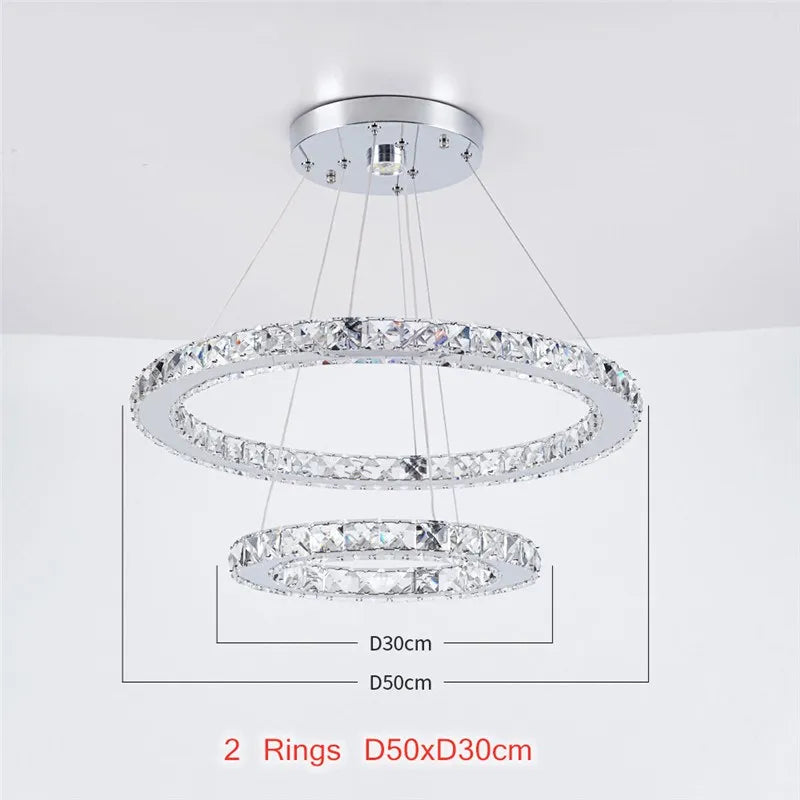 Infinity Glow Modern Rings Chandelier