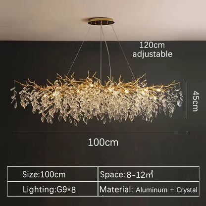 LuxeGlow Crystal Chandelier