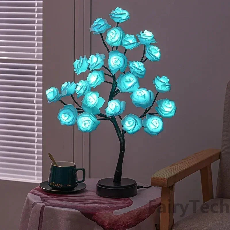 Rose Flower Tree Lights – USB or AA Battery Table Lamp