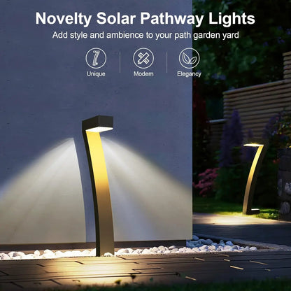 "Illuminate Your Path" - 6Pack Bright Solar Outdoor Lights for a Luxurious Ambiance