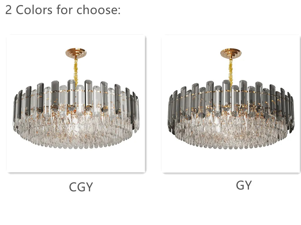 LUVODI Modern Crystal Chandelier Raindrop Pendant Light