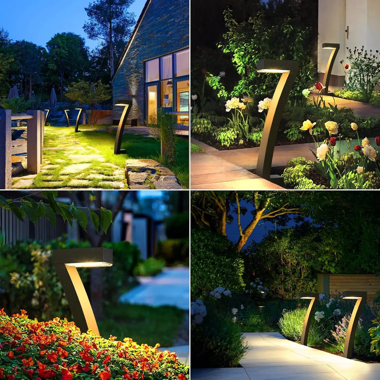 "Illuminate Your Path" - 6Pack Bright Solar Outdoor Lights for a Luxurious Ambiance