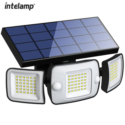 Intelamp Solar Outdoor Wall Light – Motion Sensor Waterproof LED Wall Street Lamp for Garden, Yard, Path, Garage, and Porch