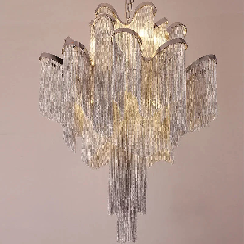 Italy Designer Stream Luxury Tassel Chandelier