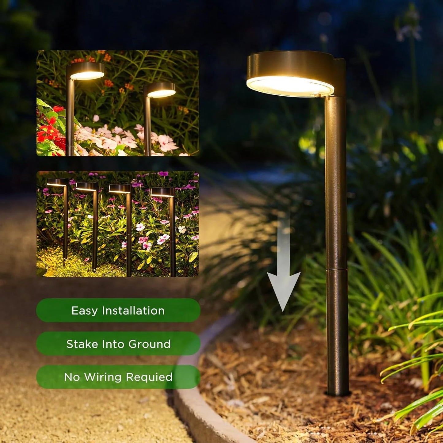 Luxury Solar Pathway Lights for Outdoor - Pack of 8