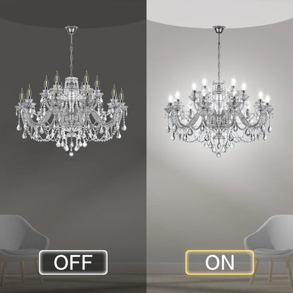 GrandeurSpark Double-Tier Crystal Chandelier