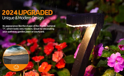 "Illuminate Your Path" - 6Pack Bright Solar Outdoor Lights for a Luxurious Ambiance