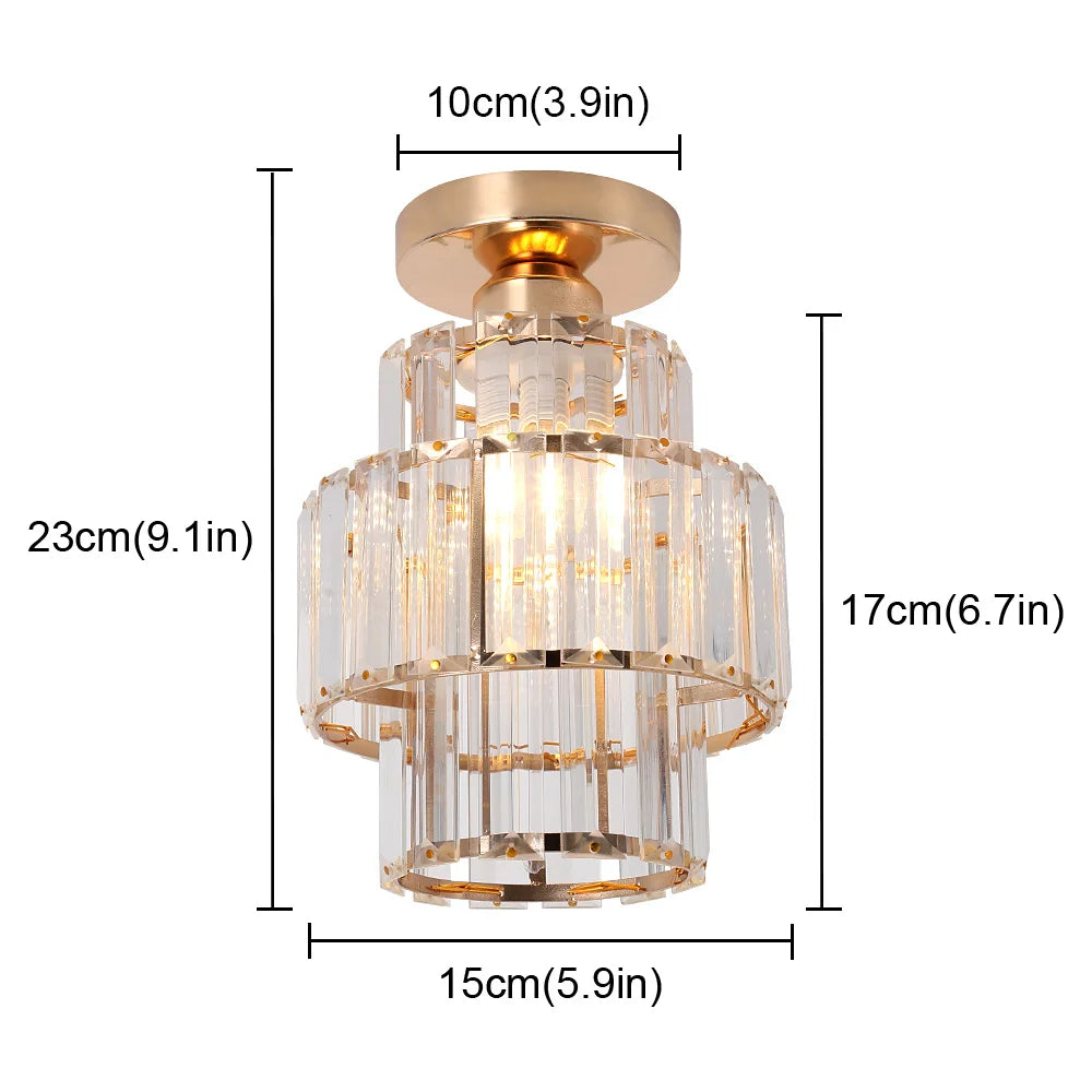 Crystal LED Pendant Light - Modern Chandelier for Bedroom, Living Room, Kitchen Island