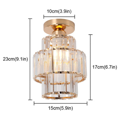 Crystal LED Pendant Light - Modern Chandelier for Bedroom, Living Room, Kitchen Island