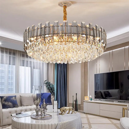 LUVODI Modern Crystal Chandelier Raindrop Pendant Light