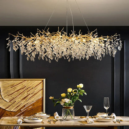 LuxeGlow Crystal Chandelier