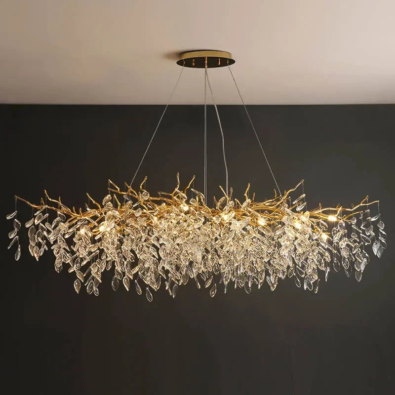 LuxeGlow Crystal Chandelier