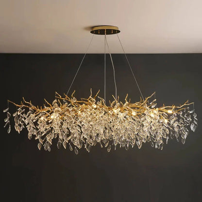 LuxeGlow Crystal Chandelier