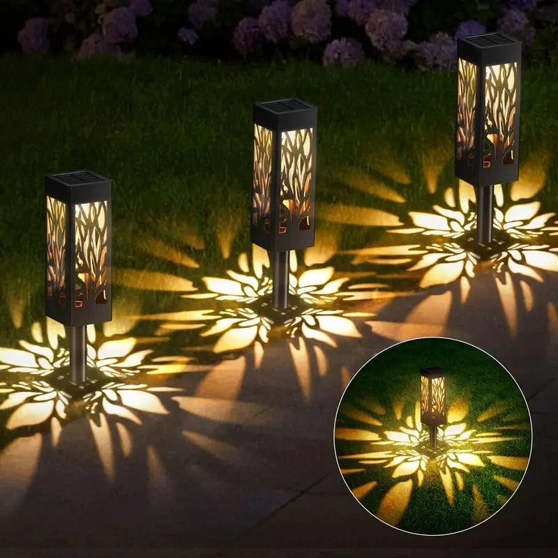 KPSTEK 8-Pack Upgraded Bright Solar Pathway Lights – Decorative Outdoor Garden Lighting for Lawn, Patio, and Pathways