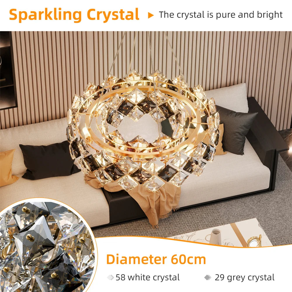 LUVODI Crystal Chandelier Pendant Light Fixture