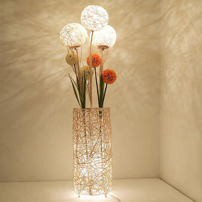 LUVODI Modern LED Rattan Floor Lamp