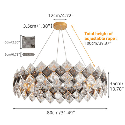 LUVODI Crystal Chandelier Pendant Light Fixture