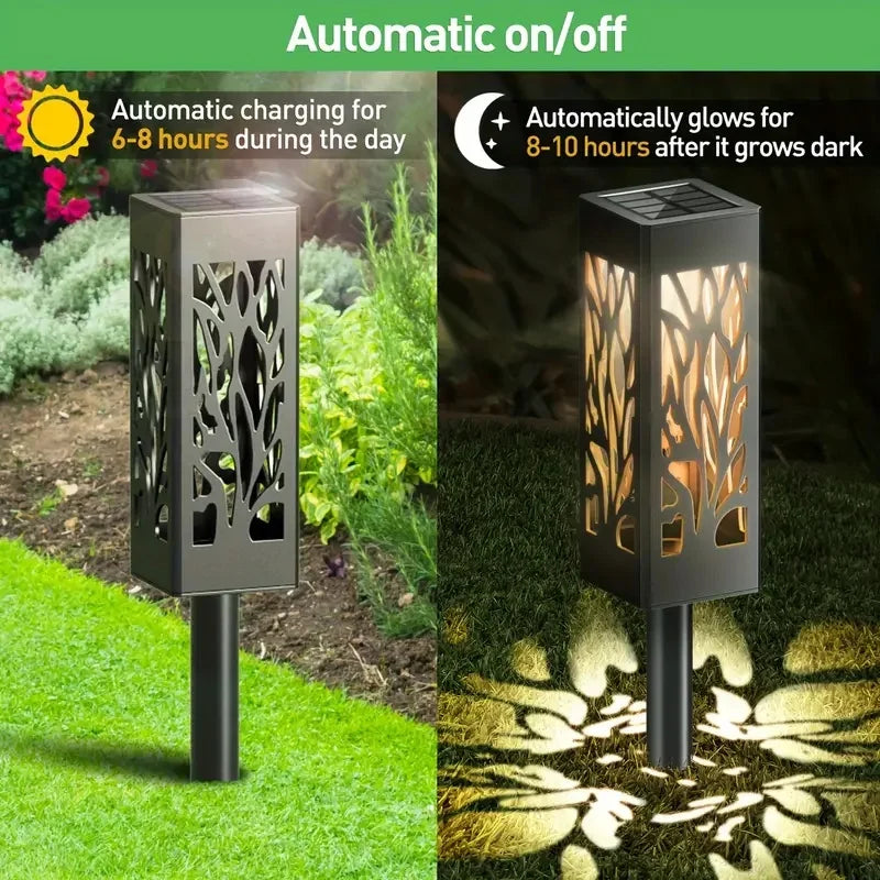 KPSTEK 8-Pack Upgraded Bright Solar Pathway Lights – Decorative Outdoor Garden Lighting for Lawn, Patio, and Pathways