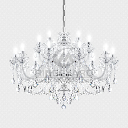 GrandeurSpark Double-Tier Crystal Chandelier