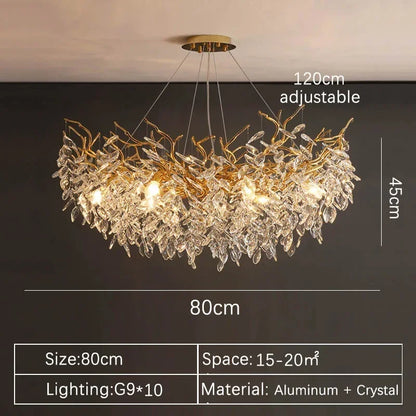 LuxeGlow Crystal Chandelier