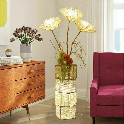 LUVODI Modern LED Rattan Floor Lamp