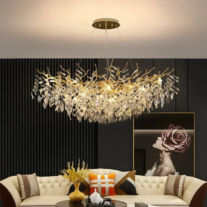 LuxeGlow Crystal Chandelier