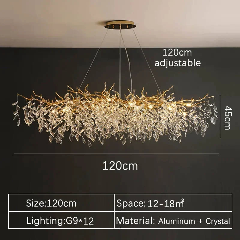 LuxeGlow Crystal Chandelier