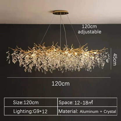 LuxeGlow Crystal Chandelier