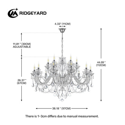 GrandeurSpark Double-Tier Crystal Chandelier