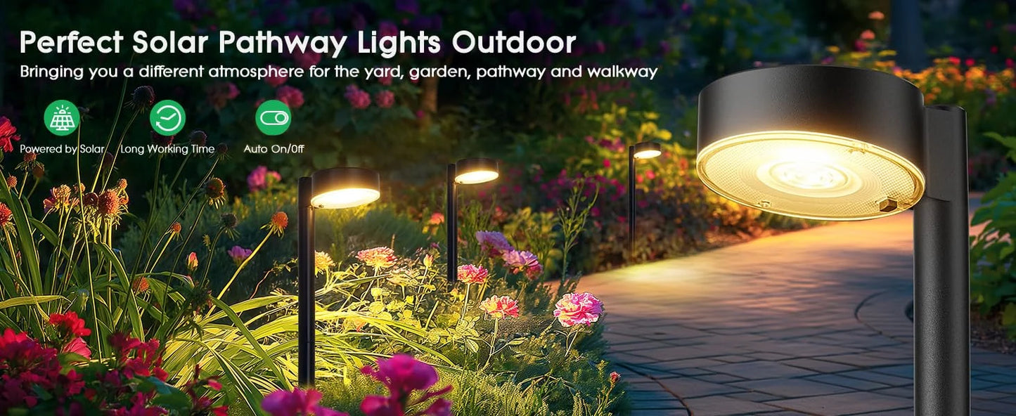 Luxury Solar Pathway Lights for Outdoor - Pack of 8