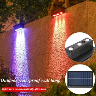 Solar Wall Washing Lamp – Waterproof 3 LED Outdoor Wall Light for Balcony, Garden, and Courtyard Decoration