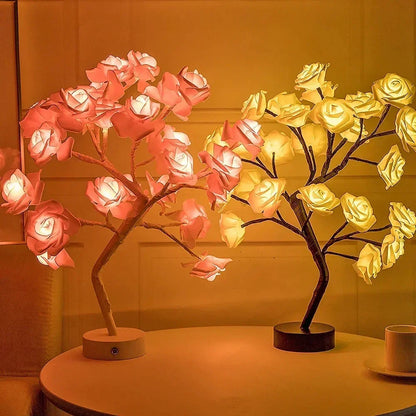 Rose Flower Tree Lights – USB or AA Battery Table Lamp