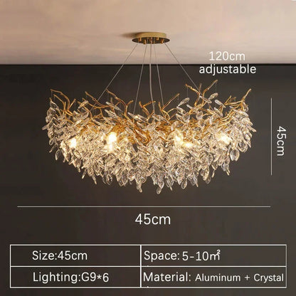 LuxeGlow Crystal Chandelier