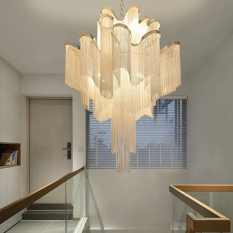 Italy Designer Stream Luxury Tassel Chandelier