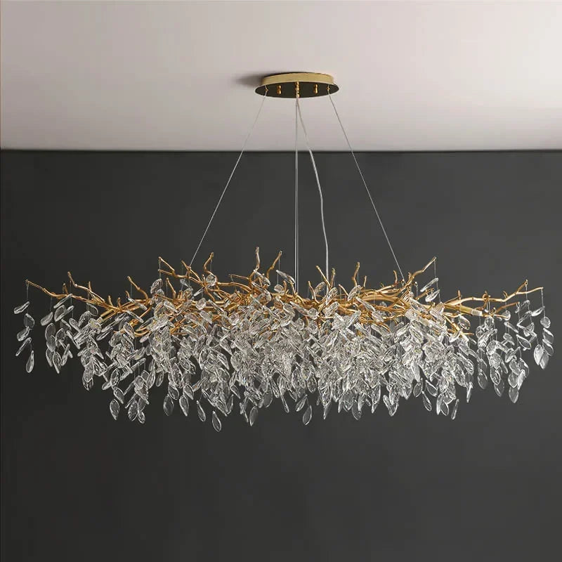 LuxeGlow Crystal Chandelier