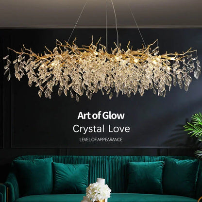 LuxeGlow Crystal Chandelier