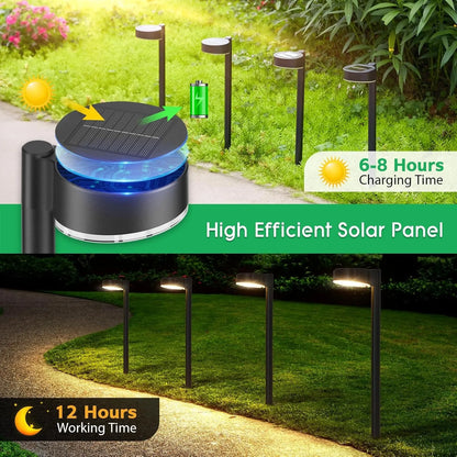 Luxury Solar Pathway Lights for Outdoor - Pack of 8