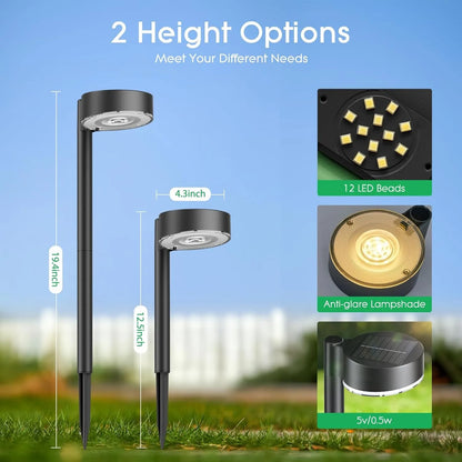 Luxury Solar Pathway Lights for Outdoor - Pack of 8