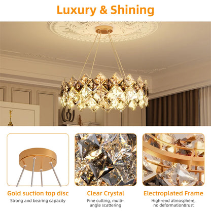 LUVODI Crystal Chandelier Pendant Light Fixture